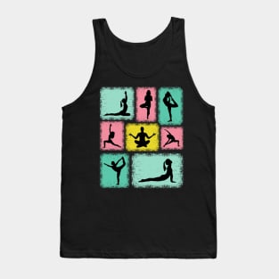 Namaste Chakra Meditation Poses In Yoga Tank Top